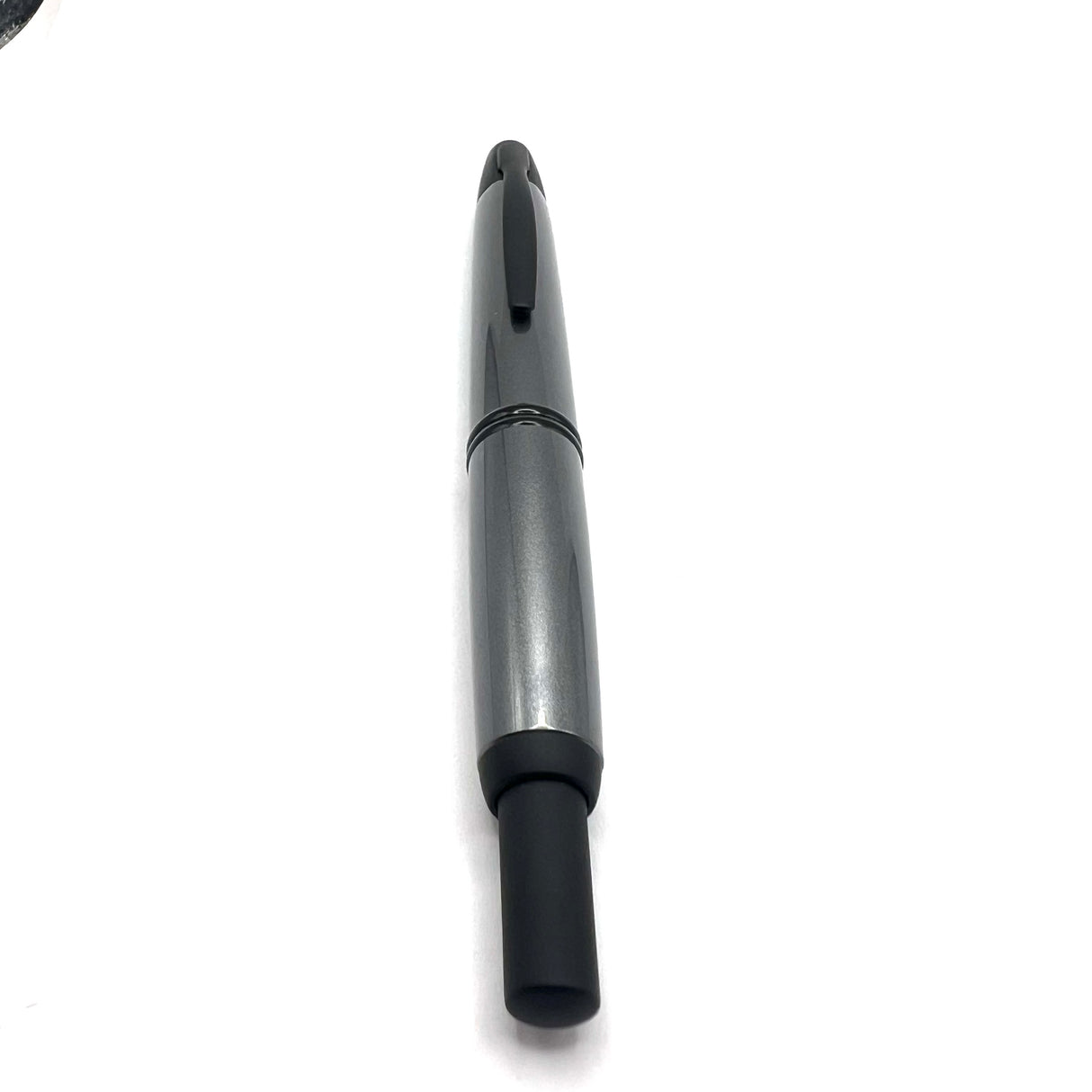 Pilot Metallic Gray Vanishing Point Fountain Pen - Medium 18kt Gold Nib