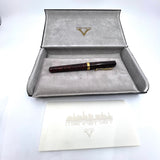 Visconti Manhattan Ruby Red Celluloid Fountain Pen - Circa 1996 - Fine 18kt Gold Nib