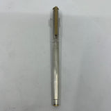 Montblanc Noblesse Silver-Plated Etched Vertical Lines Fountain Pen  - Fine 18kt Gold Nib