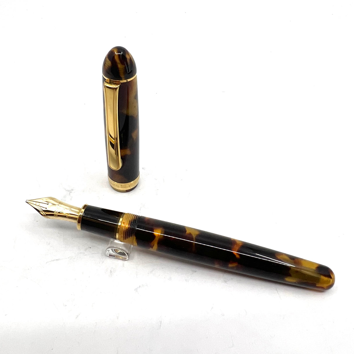Platinum Tortoiseshell Celluloid #3776 Fountain Pen