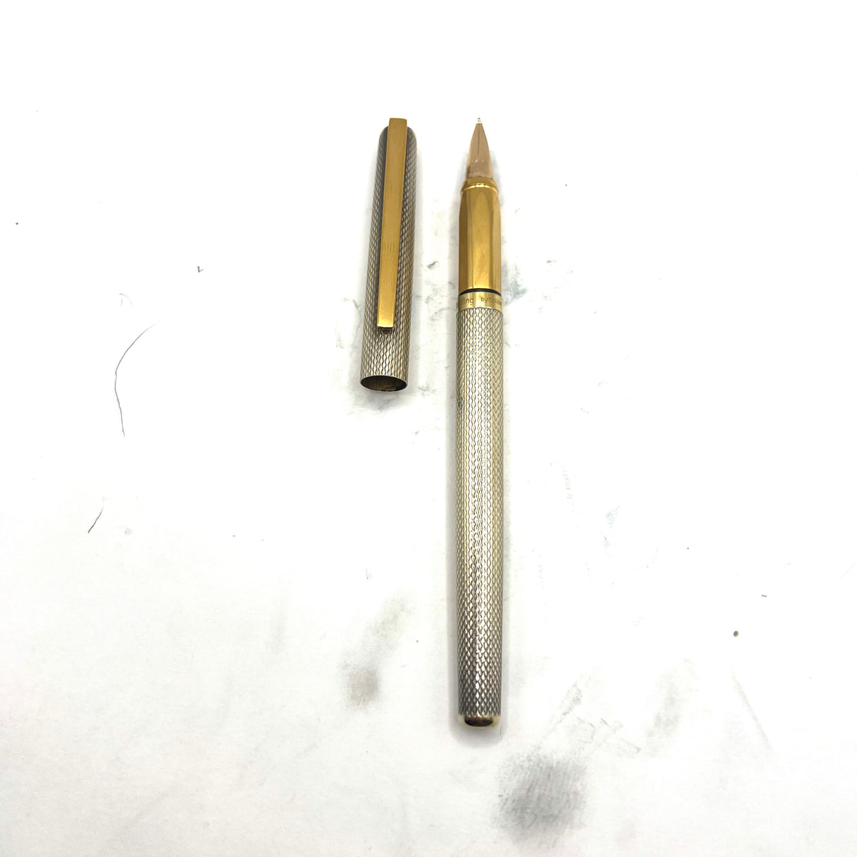 John Starling (of London) by Colibri Sterling Silver Barleycorn Fountain Pen - Fine 14kt Gold Nib