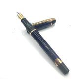 Waterman Phileas Purplish/Blue Marble (First Generation) Fountain Pen - Medium Gilt Nib