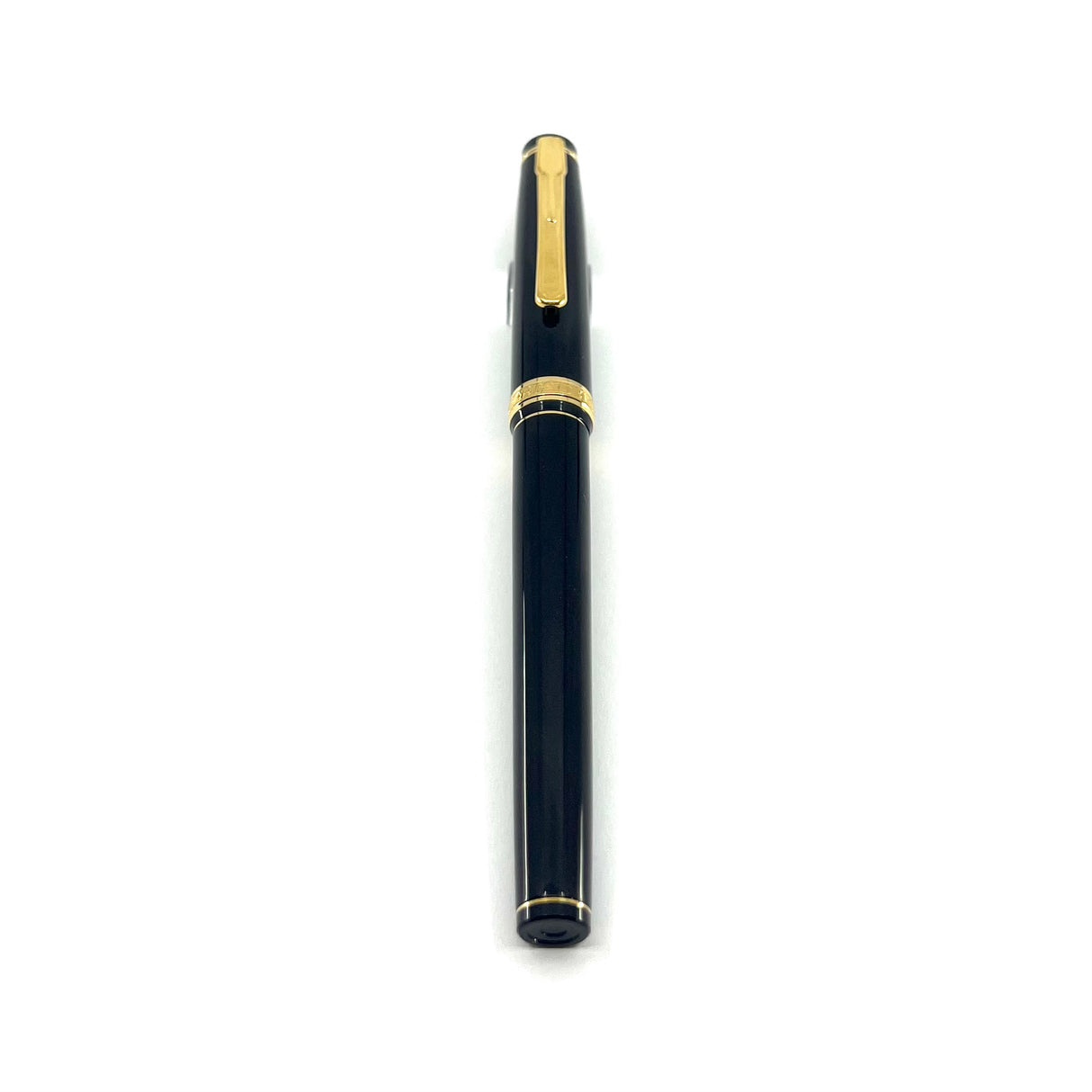 Platinum President (Early Style) Black Fountain Pen - Medium 22kt (Yes) Gold Nib