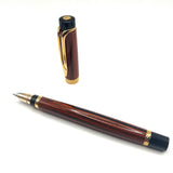 Waterman Liaison Black/Orange Woodgrain Fountain Pen-  Medium 18kt Gold Nib