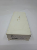 Cartier Platinum-Plated Art Deco Etched Lines & Blue Laque Limited Edition Fountain Pen - Fine 18kt Gold Nib