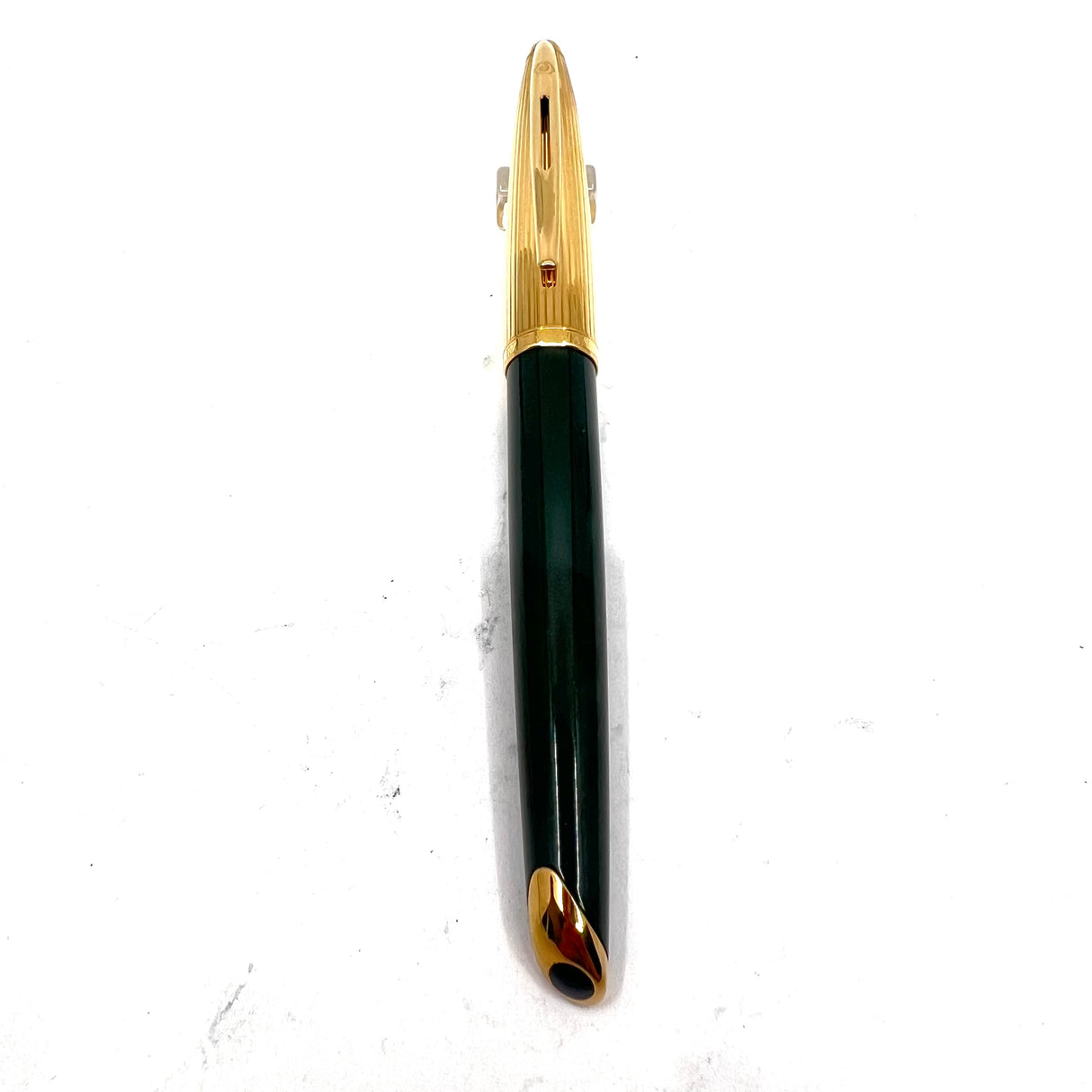 Waterman Carene Deluxe Green Barrel/Gold-Plated Cap Fountain Pen