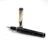 Bexley Goldline  Sterling Silver Cap Charcoal Gray Marble Rollerball