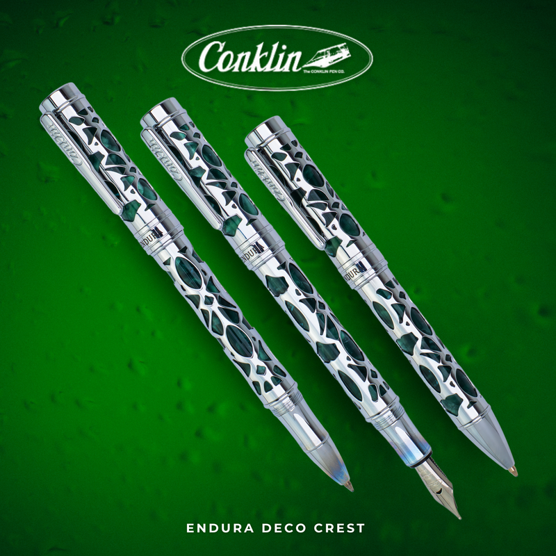 Conklin Endura Deco Crest Green Collection