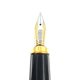 S. T. Dupont Largest Size Orpheo Black Laque de Chine  Fountain Pen  - Broad Stub 18kt Gold Nib