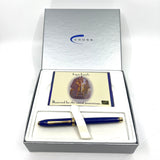 Cross Townsend Blue Lapis Lazuli/ 22K Gold Dust Fountain Pen - Fine 18kt Gold Nib
