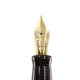Visconti Manhattan Ruby Red Celluloid Fountain Pen - Circa 1996 - Fine 18kt Gold Nib