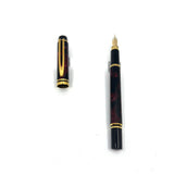 Waterman Rhapsody Burgundy Marble Fountain Pen  - Fine 18kt Gold Nib