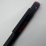 Rotring #600 Black Metal Six-Sided Fountain Pen - Medium Stainless Steel Nib