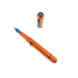 Nahvalur Orange Nautilus Limited Edition Fountain Pen - Blue Metallic Trim - (FPH 77th Anniversary Edition) - Fine 14kt Gold Nib