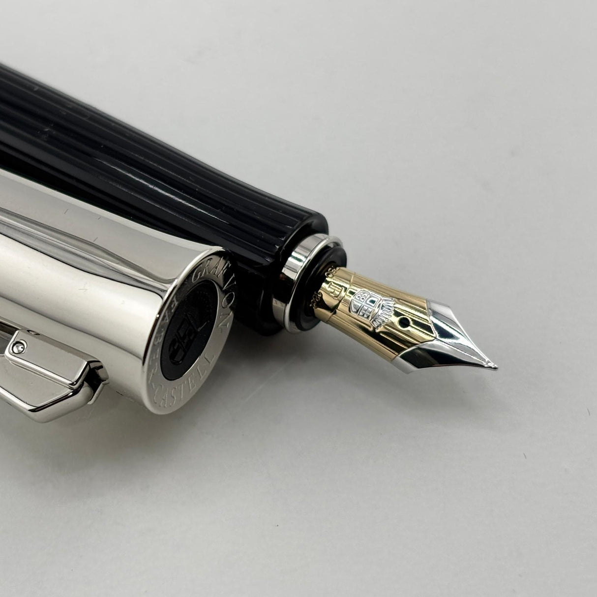 Graf Von Faber-Castell Intuition Platino Fountain Pen - The Wider Body Intuition Mode! - Fine 18kt Gold Nib