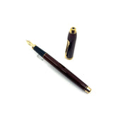 Cross Townsend Marbled Brown Lacquered Fountain Pen - Medium 14kt Gold Nib
