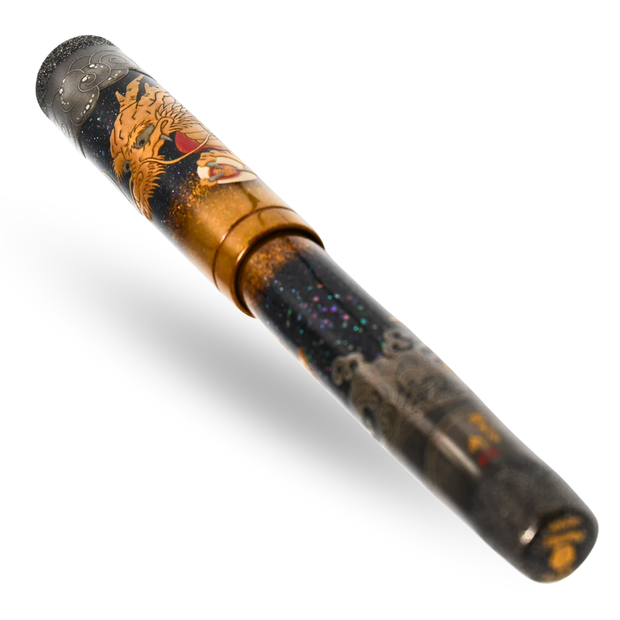 Namiki Emperor Double Dragon Maki-e Fountain Pen - Broad 18kt Gold Nib