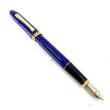 Cross Townsend Blue Lapis Lazuli/ 22K Gold Dust Fountain Pen - Medium 18kt Gold Nib