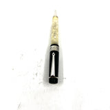 Delta #365 Ballpoint Pen - Lustrous White Marbled Barrel/Black  Cap