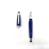 Signum (Italy) Royal Blue Fountain Pen  - Broad Stub-like 18kt Gold Nib