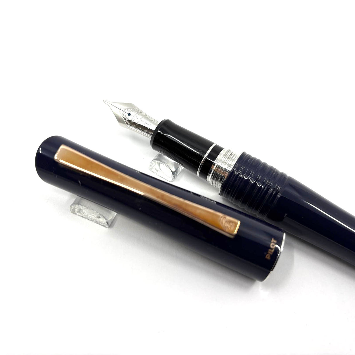 Pilot Blue Lacquered Bamboo Design Fountain Pen