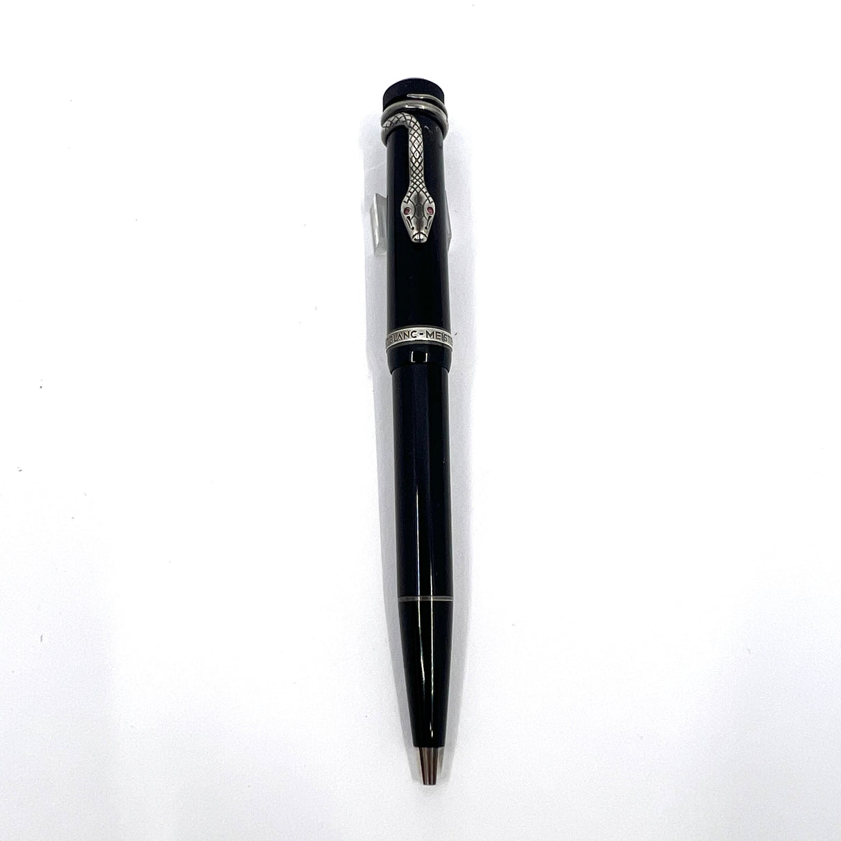 Montblanc Agatha Christie Writer Series Limited Edition Ballpoint Pen - Sterling Silver Snake Clip with Ruby Eyes