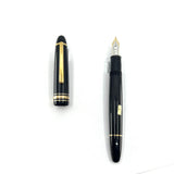 Montblanc #147 Traveler Black Resin LeGrand Meisterstuck Fountain Pen- Broad 14kt Gold Nib