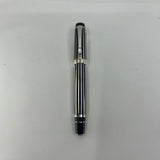 Montblanc Crystal Boheme Rollerball - Sterling Silver Stripes over Black Resin Body