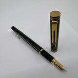 Waterman "Exclusive" Collection Green & Black Marble Lacquered  Fountain Pen   - Medium 18kt Gold  Nib