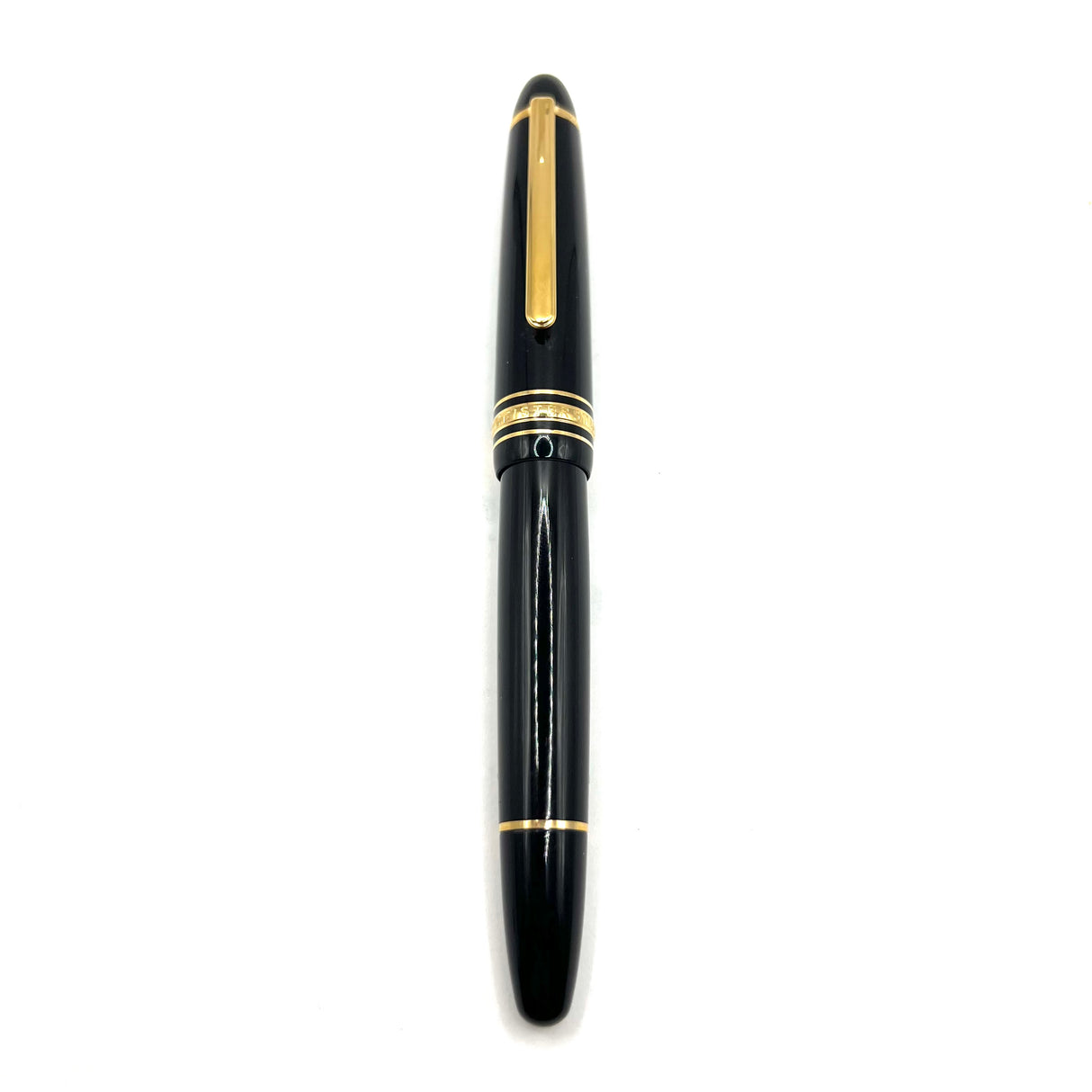 Montblanc #147 Traveler Black Resin LeGrand Meisterstuck Fountain Pen -  Broad Oblique (Profile of Left Foot) 18kt Gold Nib