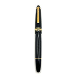 Montblanc #147 Traveler Black Resin LeGrand Meisterstuck Fountain Pen -  Broad Oblique (Profile of Left Foot) 18kt Gold Nib