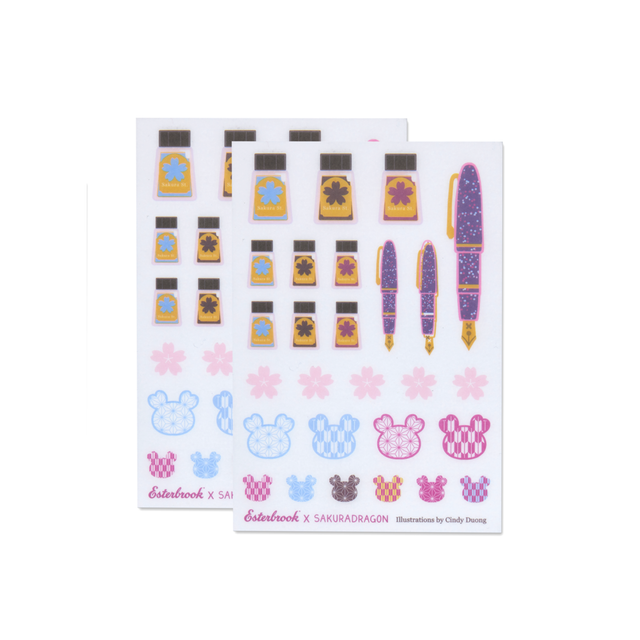Esterbrook Sakura Street Sticker Sheet collection