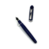 Platinum Pen Co. #3776 Celluloid Midnight Blue Ocean Fountain Pen  - Broad 14kt Gold Nib