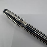 Montblanc Crystal Boheme Rollerball - Sterling Silver Stripes over Black Resin Body