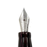 Visconti Viscontina Striped Burgundy (Vintage) Celluloid Limited Edition Mini Fountain Pen