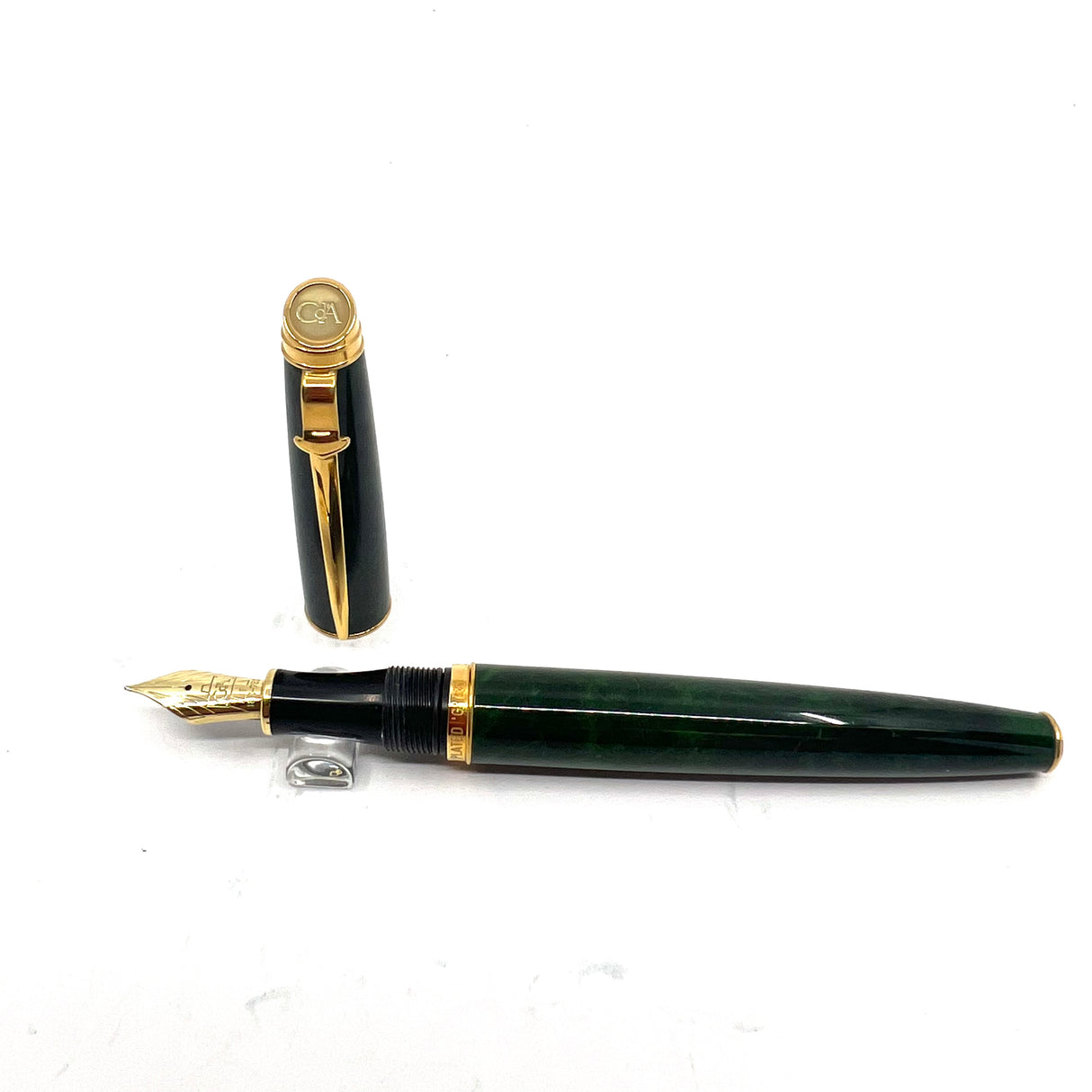 Caran D'ache Leman Green Marbled Fountain Pen