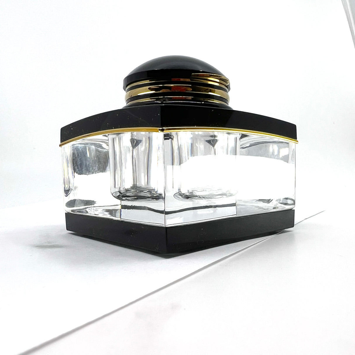 Montblanc Free Standing Crystal Glass Inkwell