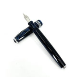 Taccia Staccato Lunar Blue Oversized Fountain Pen - Fine Stainless Steel Nib