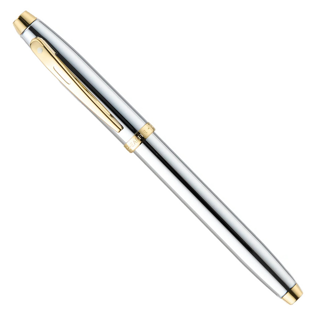Sheaffer® 100 Chrome with Gold Trims Fountain Pen