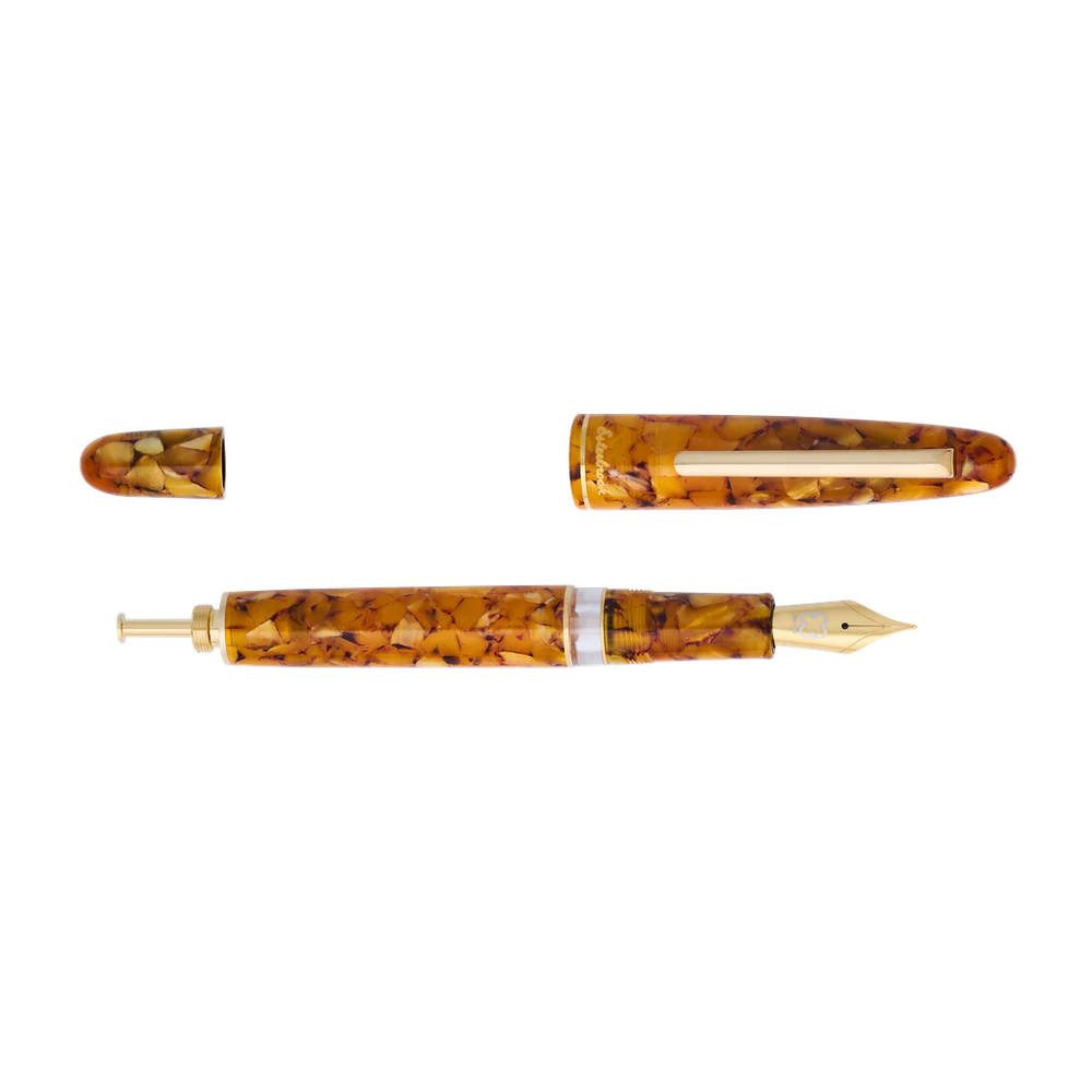 Esterbrook Estie Honeycomb Gold Trim Fountain Pen (Button Piston)