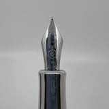 Caran D'ache Leman Grand Bleu Fountain Pen - Medium 18kt Gold Nib