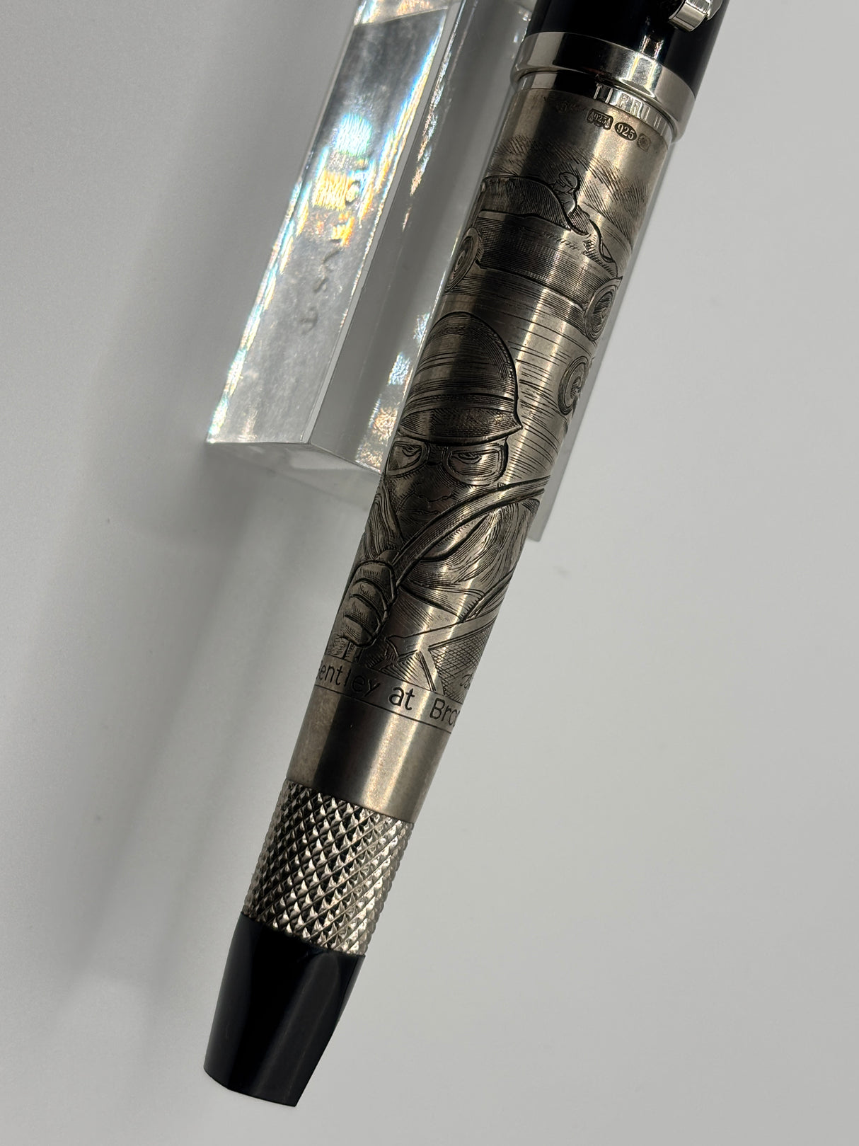 Bentley at Brooklands  Special Edition Heavy Rollerball by Tibaldi (Italy) - Superb Sterling Silver .925 Overlay - Circa 2007