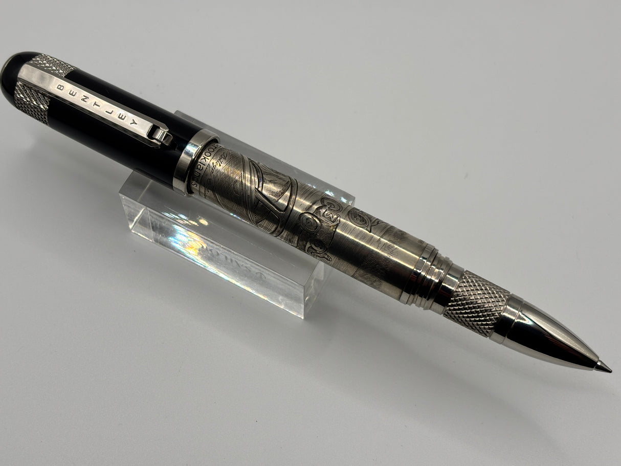 Bentley at Brooklands  Special Edition Heavy Rollerball by Tibaldi (Italy) - Superb Sterling Silver .925 Overlay - Circa 2007