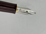 Pelikan M200 Black Barrel and Burgundy Cap and ends Fountain Pen Gold Plated Trim
