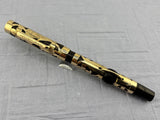 Conkin Crescent-Fill Gold-Filled Filigree Fountain Pen
