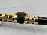 Conkin Crescent-Fill Gold-Filled Filigree Fountain Pen