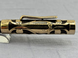 Conkin Crescent-Fill Gold-Filled Filigree Fountain Pen