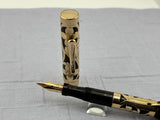 Conkin Crescent-Fill Gold-Filled Filigree Fountain Pen