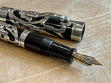 Bexley Grand Finale Black Ebonite silver 925 filigree  88 pens produced - circa 1999