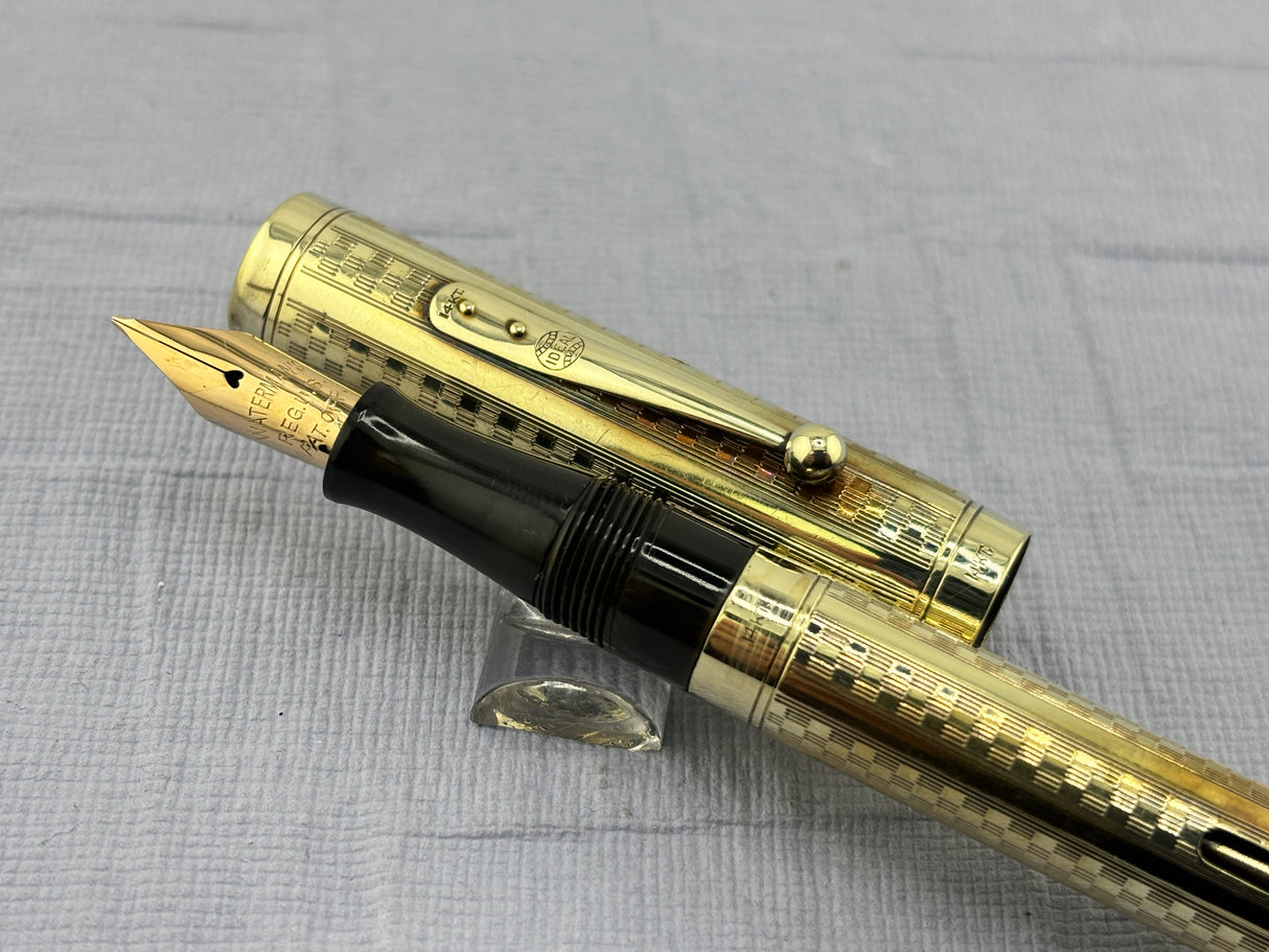 Waterman #554 L.E.C 14Kt Gold Overlay Fountain Pen